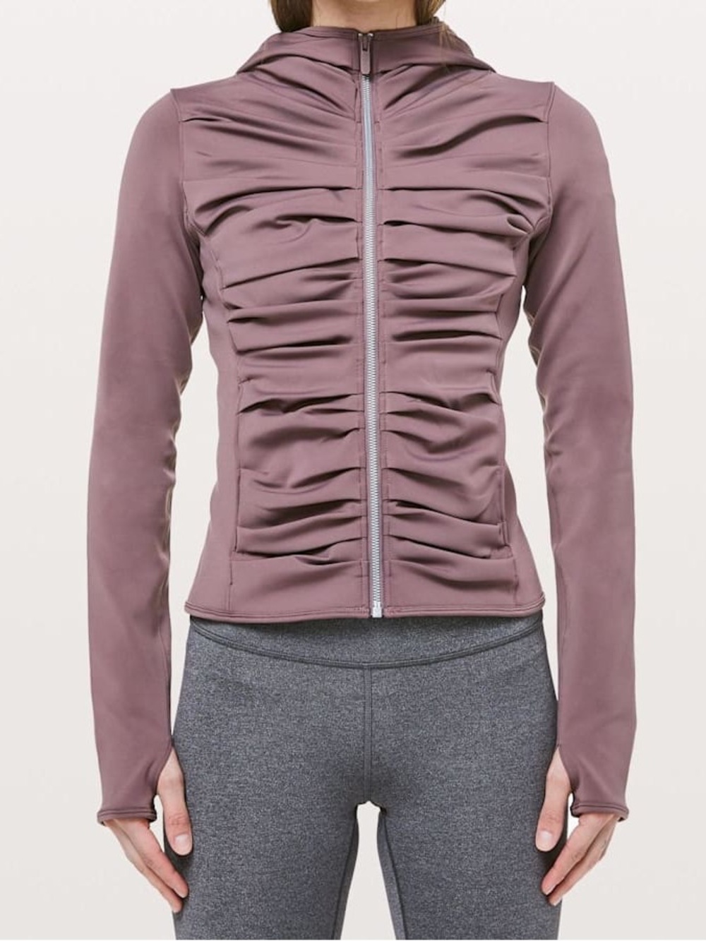 LULULEMON Bold Move Ruched Front Zip-Up Jacket Women’s Top in Mauve